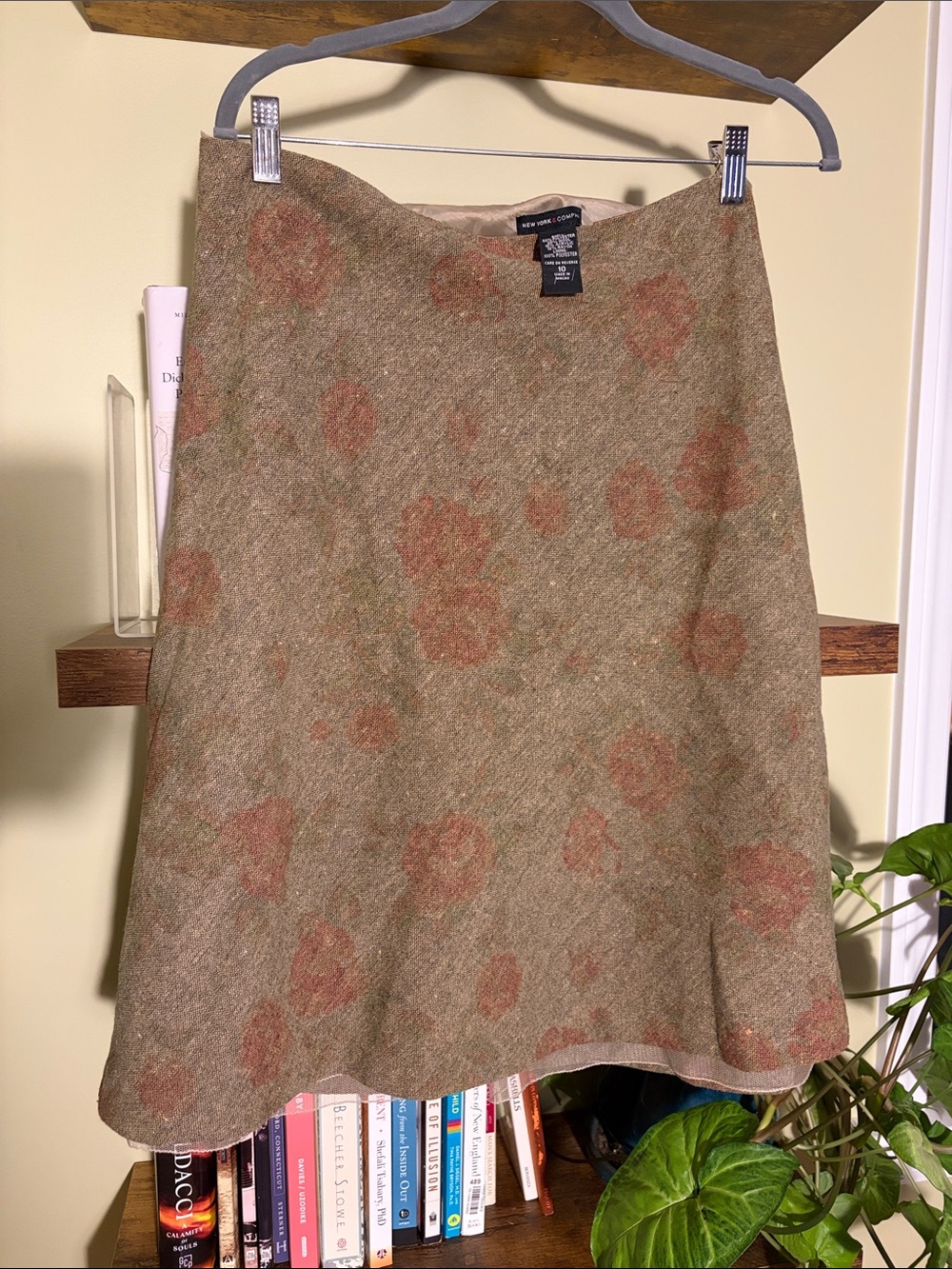 Vintage New York & Company Tweed Floral Mini Skirt